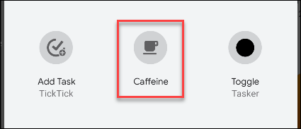 alternar cafeína android