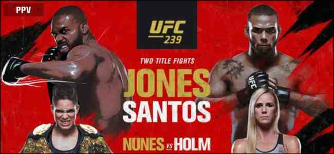 Cartelera principal de Jones vs Santos