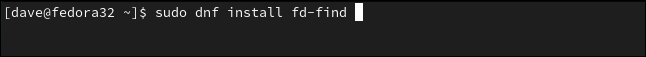 sudo dnf instala fd-find en una ventana de terminal.