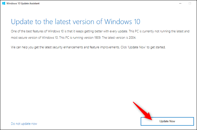 El Asistente de actualización de Windows 10 ofrece una actualización
