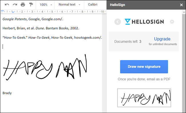 Complemento HelloSign