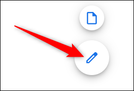 Haga clic en el lápiz azul para crear un nuevo documento