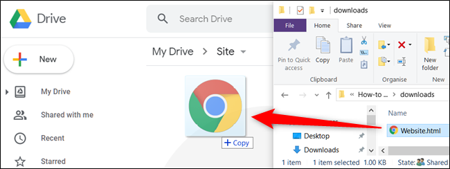 Arrastra tu archivo desde tu computadora a tu Google Drive para subirlo.