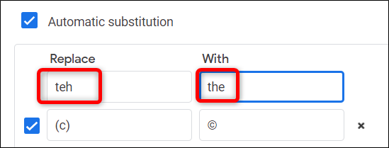 Puede utilizar esta función como autocorrección dentro de su documento para reemplazar automáticamente las palabras mal escritas.