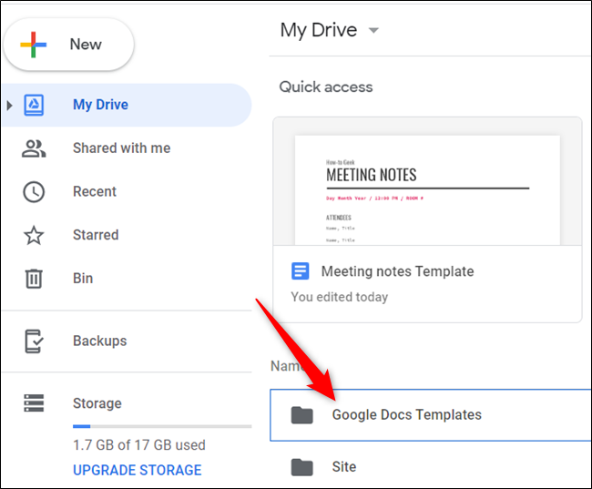 Dirígete a Google Drive y abre la carpeta que acabas de crear.