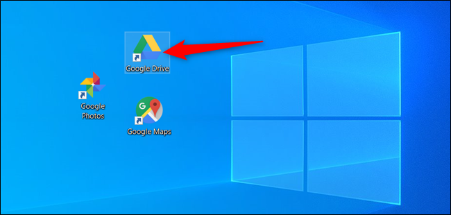 Haga doble clic en el icono de Google Drive.