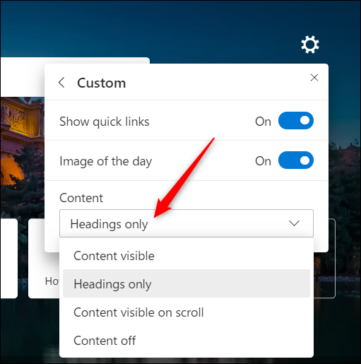 Puede elegir si desea ver o no todas las noticias de Microsoft en el menú desplegable.