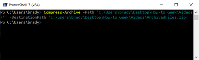 Comprima todo el contenido de una carpeta, sin la carpeta raíz.
