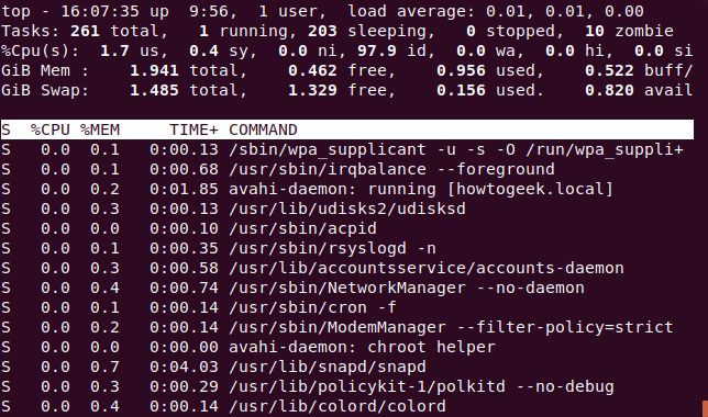 sudo netstat -p -at en una ventana de terminal