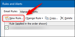 El botón "Nueva regla".