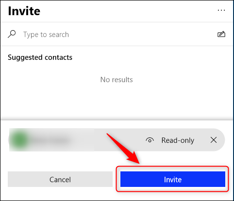Haga clic en "Invitar".