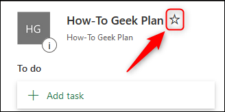 La estrella "Favorito" junto al nombre del plan.