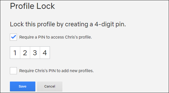 Crear un PIN de Netflix
