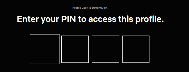 Ingresar un PIN para el bloqueo de perfil en Netflix