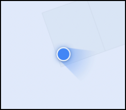 La ubicación de un dispositivo Android en Google Maps, con una brújula calibrada