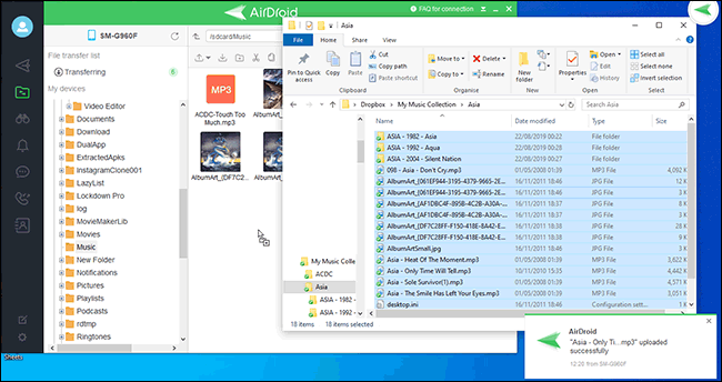 Transferencia de archivos entre PC y Airdroid