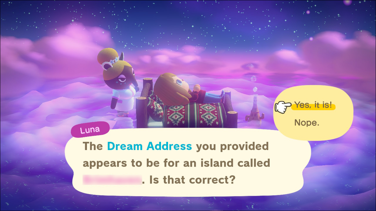Si el nombre de la isla es correcto, seleccione "¡Sí, lo es!"