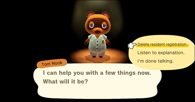 Animal Crossing New Horizons eliminar usuario