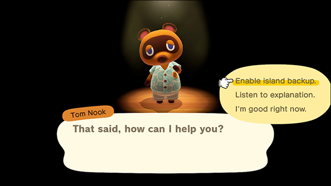 Animal Crossing New Horizons habilita la copia de seguridad de la isla