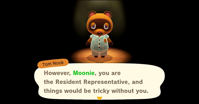 Representante residente de Animal Crossing New Horizons