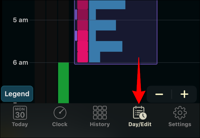 Toca "Día / Editar".