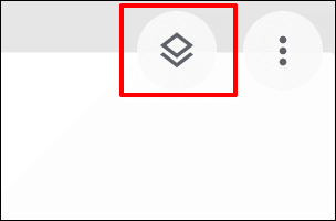 Para acceder al menú de capas en Google Chrome Canvas, haga clic en el icono de rombo en la esquina superior derecha