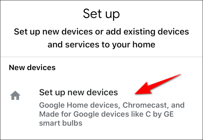 Toca "Configurar nuevos dispositivos".