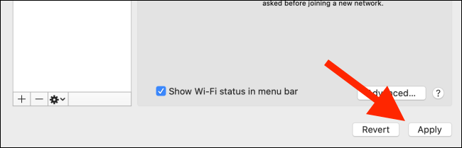 Haga clic en el botón Aplicar para guardar la lista de prioridades de Wi-Fi