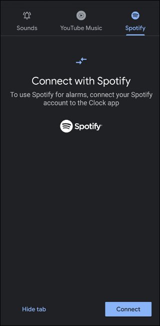 Aplicación Spotify Connect to Clock