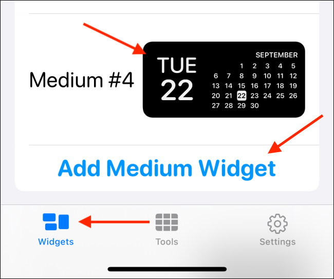 Crear nuevo widget en Widgetsmith