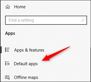 Haga clic en "Aplicaciones predeterminadas".