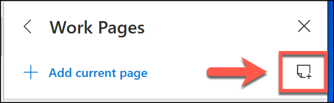 Haga clic en el icono de agregar nota para agregar una nota a una colección de Edge