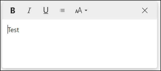 Una nota de las colecciones de Microsoft Edge con opciones de formato visibles