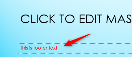 Resalte y edite el texto del pie de página en la diapositiva maestra.