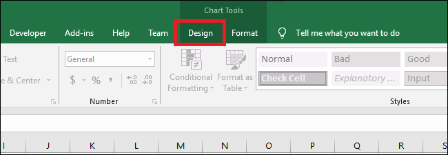 diríjase a herramientas de gráficos> diseño