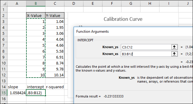 Seleccione o escriba en las celdas de la columna X-Value