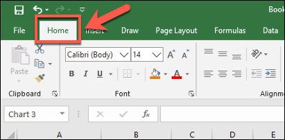La pestaña "Inicio" en la barra de cinta de Excel, con varias opciones de formato de texto disponibles