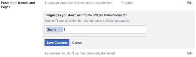 Facebook no quiere una traducción