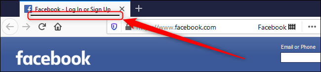 Contenedor de Facebook de Firefox activo