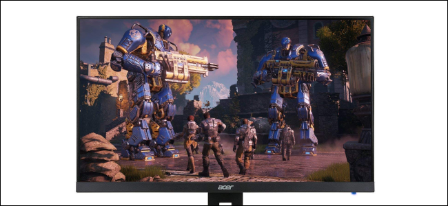 Un monitor de juegos Acer que muestra un videojuego.
