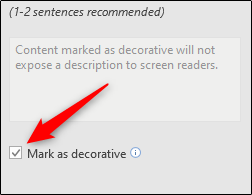 Marcar como cuadro descriptivo