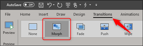 Transición Morph en Powerpoint