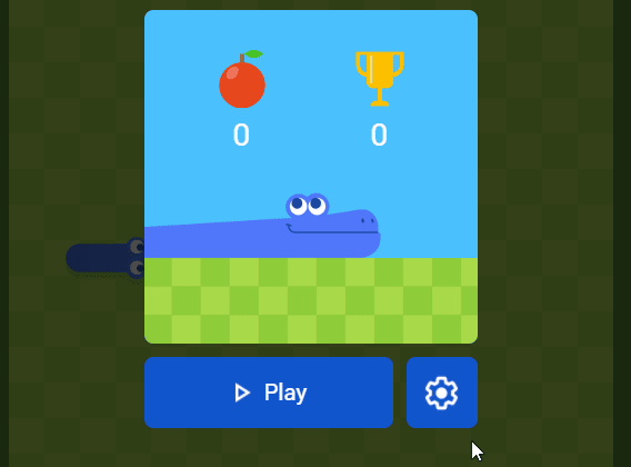 GIF animado del juego Snake en la Búsqueda de Google.
