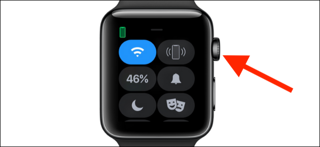 Presione la corona digital en el Apple Watch