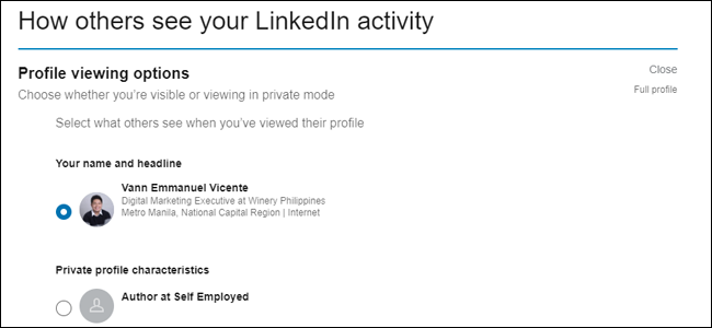 Cómo ven los demás tu actividad de LinkedIn