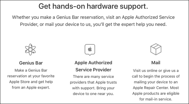 Haga una cita en Genius Bar o en un centro de servicio autorizado