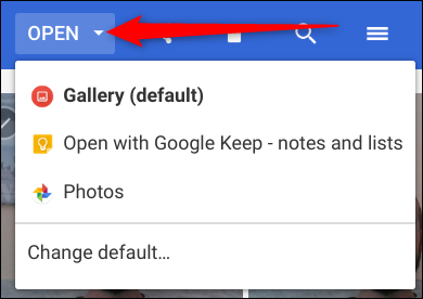 Cuando haces clic en "Abrir", puedes elegir entre cualquiera de las aplicaciones de tu sistema que abren imágenes.