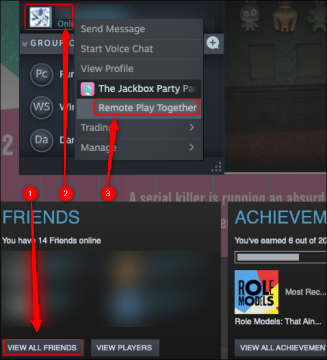 Cómo jugar juegos multijugador locales en línea con Steam Remote Play ...