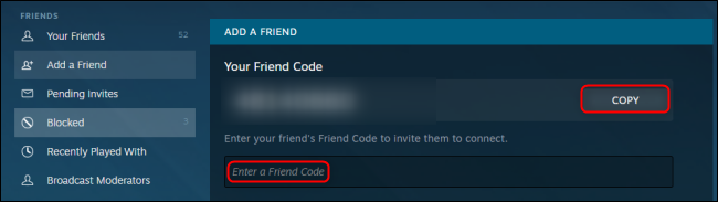 Steam tu código de amigo