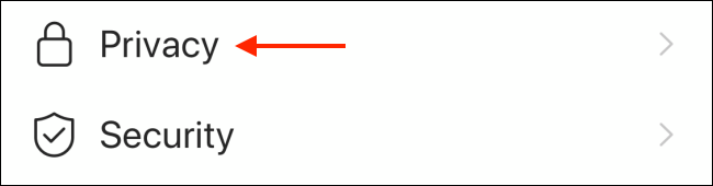 Toca "Privacidad".